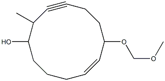 (8Z)-2-Methyl-7-(methoxymethoxy)-8-cyclododecen-3-yn-1-ol Struktur