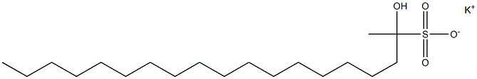 2-Hydroxynonadecane-2-sulfonic acid potassium salt Struktur