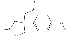 3-(p-Methoxyphenyl)-1-methyl-3-propylpyrrolidine Struktur