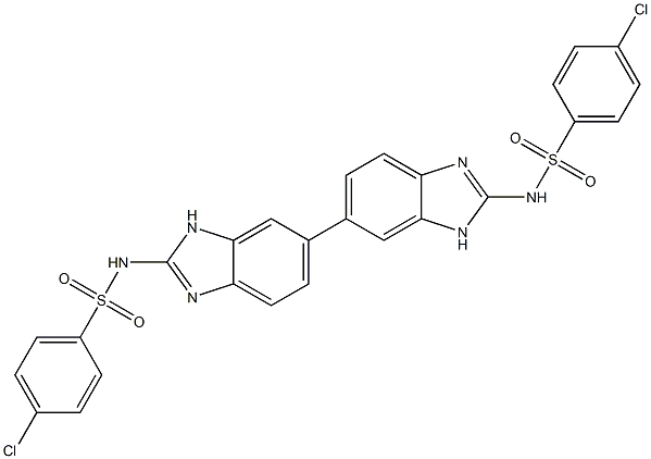 2,2'-Bis(4-chlorophenylsulfonylamino)-6,6'-bi(1H-benzimidazole) Struktur