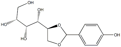 1-O,2-O-(4-Hydroxybenzylidene)-D-glucitol Struktur