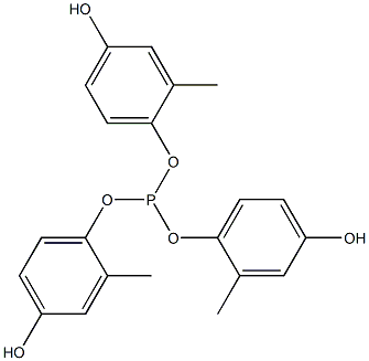 Phosphorous acid tri(4-hydroxy-2-methylphenyl) ester Struktur