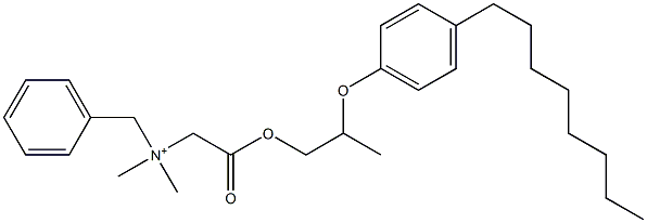 N,N-Dimethyl-N-benzyl-N-[[[2-(4-octylphenyloxy)propyl]oxycarbonyl]methyl]aminium Struktur