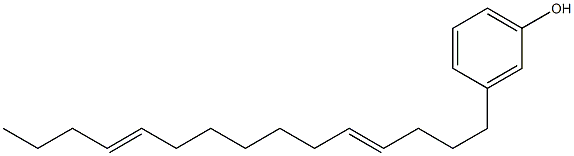 3-(4,11-Pentadecadienyl)phenol Struktur