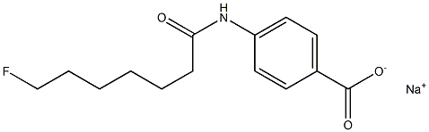 4-[(7-Fluoroheptanoyl)amino]benzenecarboxylic acid sodium salt Struktur