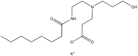 3-[N-(3-Hydroxypropyl)-N-[2-(octanoylamino)ethyl]amino]propionic acid potassium salt Struktur