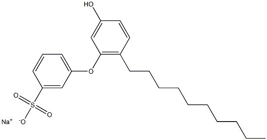 3'-Hydroxy-6'-decyl[oxybisbenzene]-3-sulfonic acid sodium salt Struktur