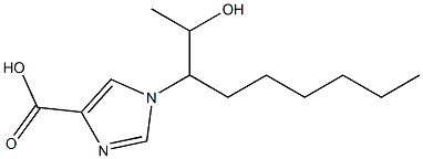 1-[1-(1-Hydroxyethyl)heptyl]-1H-imidazole-4-carboxylic acid Struktur