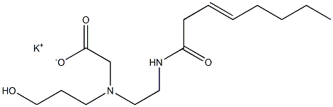 N-(3-Hydroxypropyl)-N-[2-(3-octenoylamino)ethyl]aminoacetic acid potassium salt Struktur