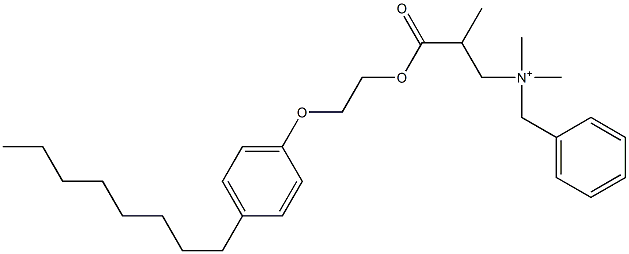 N,N-Dimethyl-N-benzyl-N-[2-[[2-(4-octylphenyloxy)ethyl]oxycarbonyl]propyl]aminium Struktur