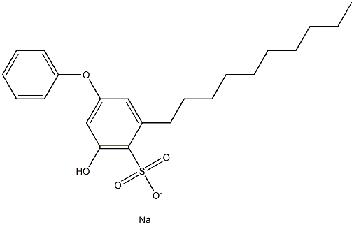 5-Hydroxy-3-decyl[oxybisbenzene]-4-sulfonic acid sodium salt Struktur