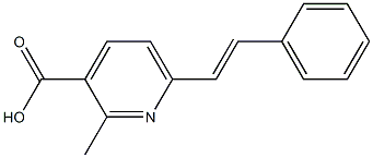 2-Methyl-6-[(E)-2-phenylethenyl]pyridine-3-carboxylic acid Struktur