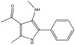 1-[4-(Methylamino)-2-methyl-5-phenyl-1H-pyrrol-3-yl]ethanone Struktur