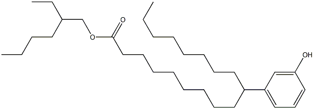 10-(3-Hydroxyphenyl)stearic acid 2-ethylhexyl ester Struktur