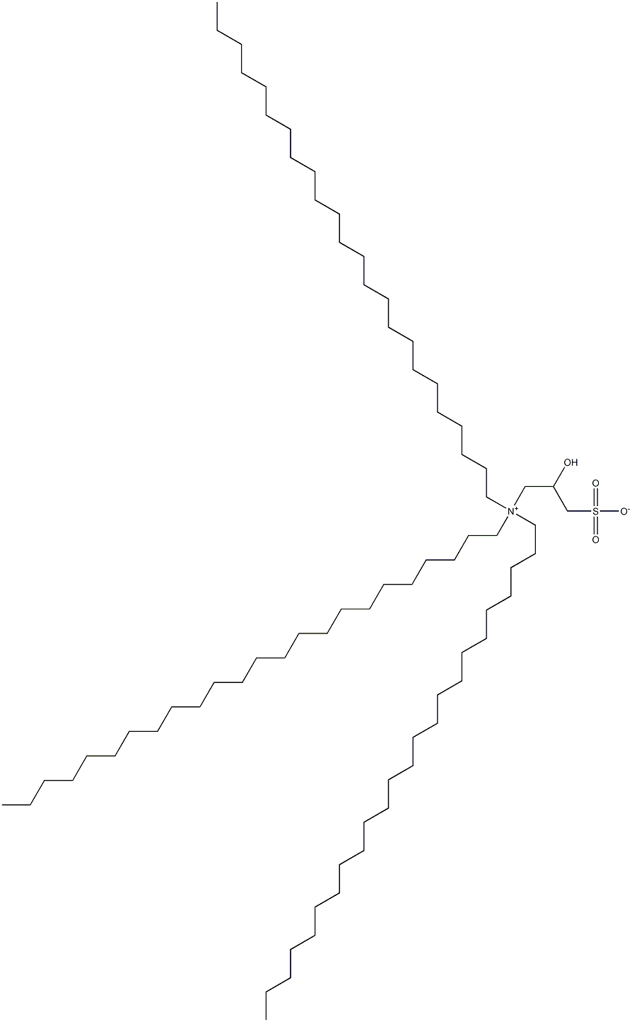 N,N-Ditetracosyl-N-(2-hydroxy-3-sulfonatopropyl)-1-tetracosanaminium Struktur