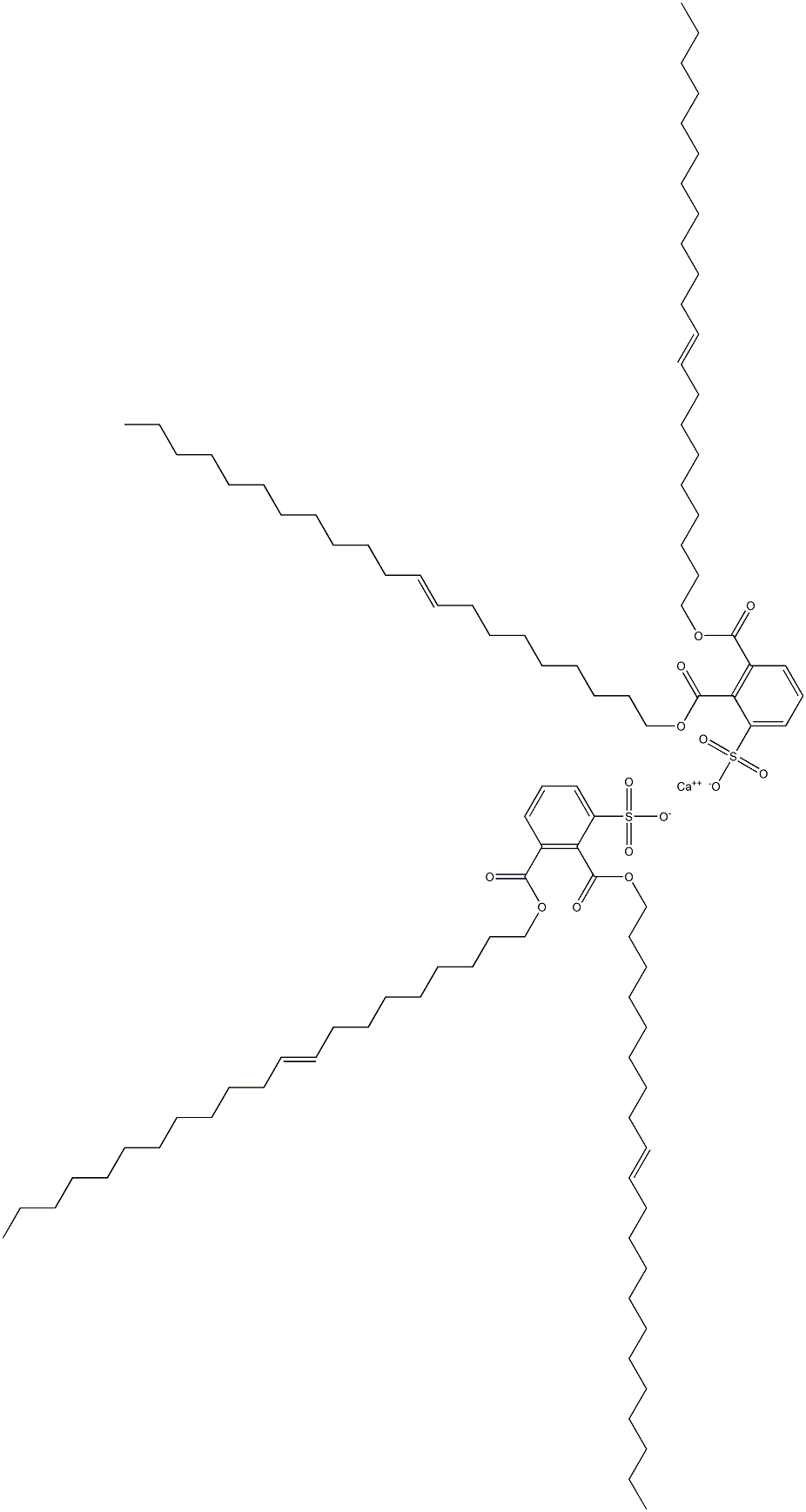 Bis[2,3-di(9-henicosenyloxycarbonyl)benzenesulfonic acid]calcium salt Struktur