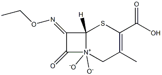 7-[(E)-Ethoxyimino]-3-methyl-4-carboxycepham-3-ene 1,1-dioxide Struktur