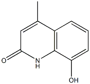 4-Methyl-8-hydroxyquinolin-2(1H)-one Struktur