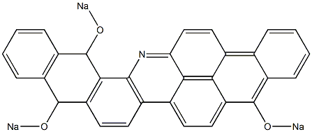 10,15-Dihydro-5,10,15-tri(sodiooxy)anthra[2,1,9-mna]naphth[2,3-h]acridine Struktur