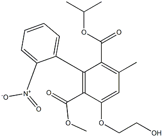 3-Methyl-5-(2-hydroxyethoxy)-6-methoxycarbonyl-2'-nitro-1,1'-biphenyl-2-carboxylic acid isopropyl ester Struktur