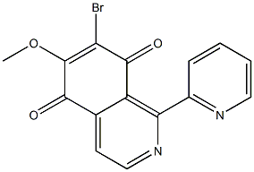 7-Bromo-6-methoxy-1-(2-pyridinyl)isoquinoline-5,8-dione Struktur