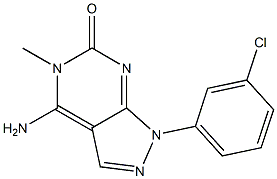 4-Amino-1-(3-chlorophenyl)-5-methyl-1H-pyrazolo[3,4-d]pyrimidin-6(5H)-one Struktur