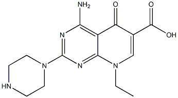 5,8-Dihydro-8-ethyl-4-amino-5-oxo-2-(piperazin-1-yl)pyrido[2,3-d]pyrimidine-6-carboxylic acid Struktur