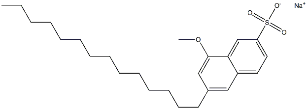 8-Methoxy-6-tetradecyl-2-naphthalenesulfonic acid sodium salt Struktur