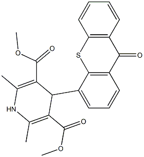 1,4-Dihydro-2,6-dimethyl-4-(9-oxo-9H-thioxanthen-4-yl)pyridine-3,5-dicarboxylic acid dimethyl ester Struktur