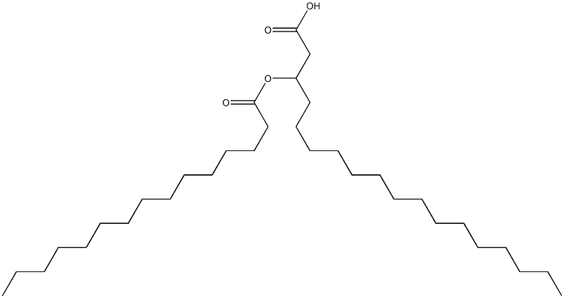 3-Pentadecanoyloxyoctadecanoic acid Struktur