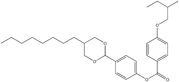 4-(2-Methylbutoxy)benzoic acid 4-(5-octyl-1,3-dioxan-2-yl)phenyl ester Struktur