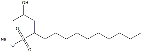 2-Hydroxytetradecane-4-sulfonic acid sodium salt Struktur