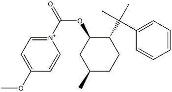 4-Methoxy-1-[[(1R,3R,4S)-8-phenyl-p-menthan-3-yl]oxycarbonyl]pyridinium Struktur