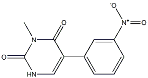 3-Methyl-5-(3-nitrophenyl)uracil Struktur