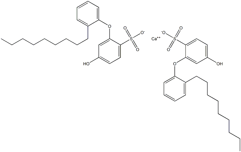 Bis(5-hydroxy-2'-nonyl[oxybisbenzene]-2-sulfonic acid)calcium salt Struktur