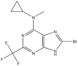 8-Bromo-6-(N-cyclopropylmethylamino)-2-trifluoromethyl-9H-purine Struktur