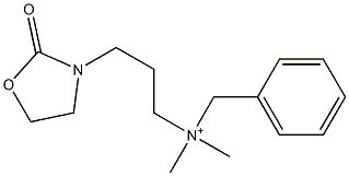 N,N-Dimethyl-N-[3-(2-oxo-3-oxazolidinyl)propyl]benzenemethanaminium Struktur