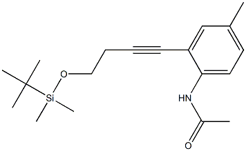 N-[4-Methyl-2-[4-(tert-butyldimethylsiloxy)-1-butynyl]phenyl]acetamide Struktur