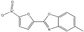 5-Methyl-2-(5-nitrofuran-2-yl)benzoxazole Struktur