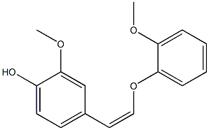 4-[(Z)-2-(2-Methoxyphenoxy)ethenyl]-2-methoxyphenol Struktur