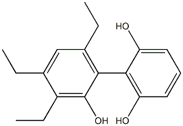 3',4',6'-Triethyl-1,1'-biphenyl-2,2',6-triol Struktur