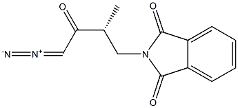 (-)-N-[(R)-4-Diazo-2-methyl-3-oxobutyl]phthalimide Struktur