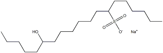 14-Hydroxynonadecane-7-sulfonic acid sodium salt Struktur