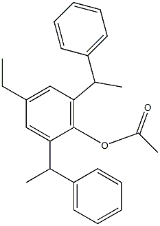 4-Ethyl-2,6-bis(1-phenylethyl)phenol acetate Struktur