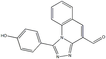 1-(4-Hydroxyphenyl)[1,2,4]triazolo[4,3-a]quinoline-4-carbaldehyde Struktur