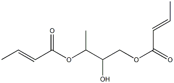 1,2,3-Butanetriol 1,3-biscrotonate Struktur