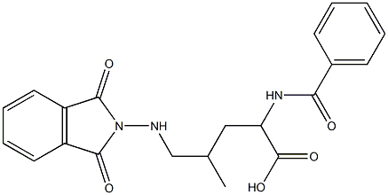 2-(Benzoylamino)-5-[(1,3-dioxo-2H-isoindol-2-yl)amino]4-methylvaleric acid Struktur