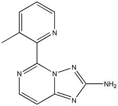 2-Amino-5-(3-methyl-2-pyridinyl)[1,2,4]triazolo[1,5-c]pyrimidine Struktur