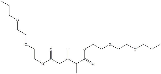 2,3-Dimethylglutaric acid bis[2-(2-propoxyethoxy)ethyl] ester Struktur