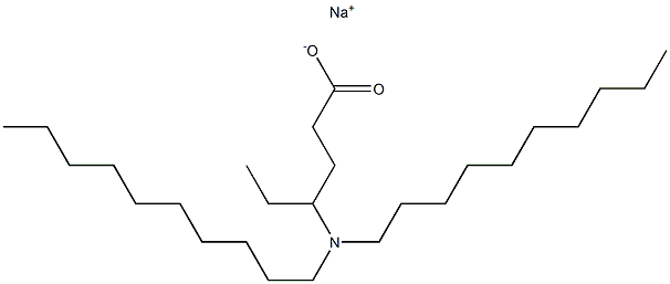 4-(Didecylamino)hexanoic acid sodium salt Struktur